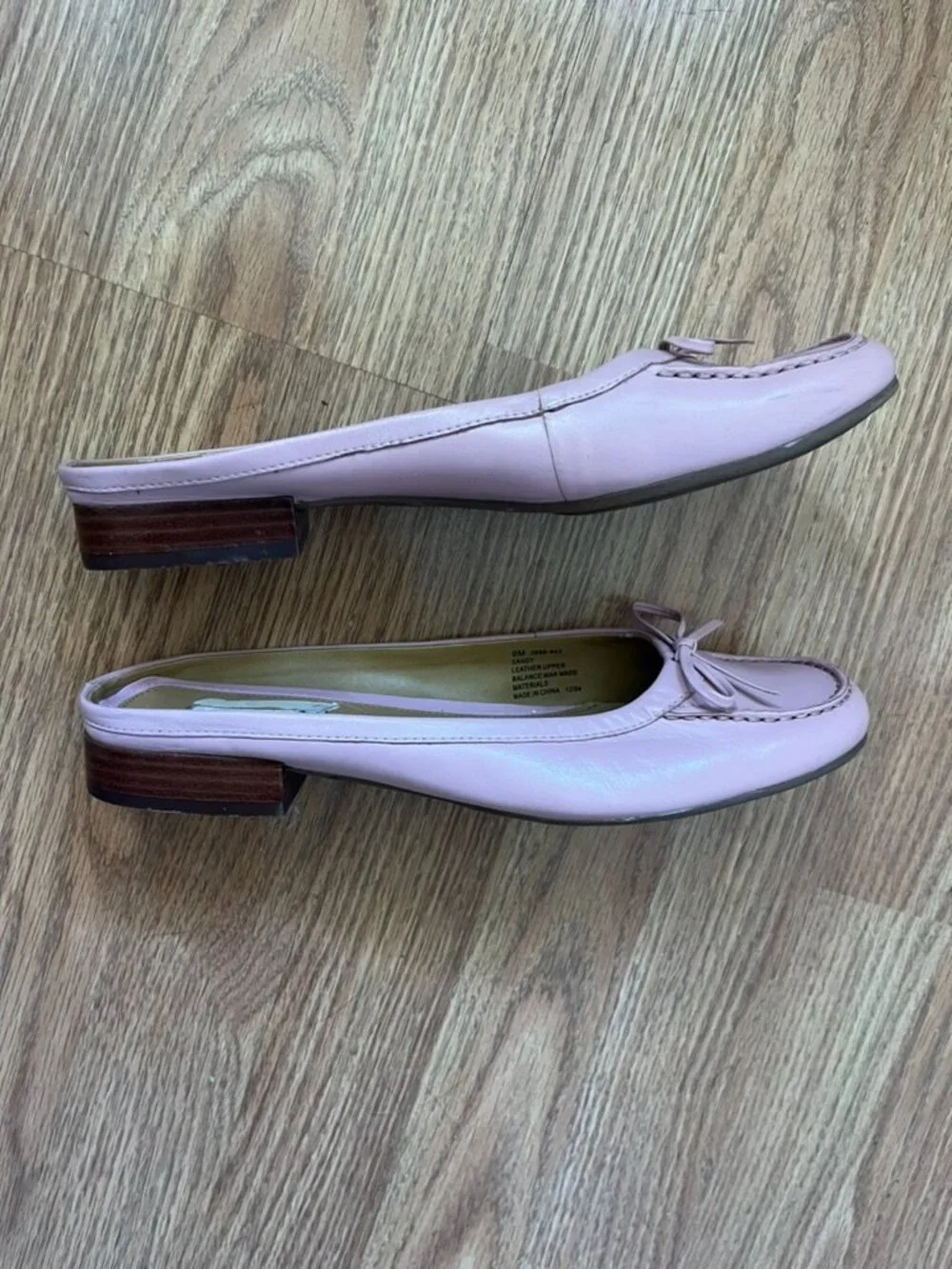 Vintage Bass leather ballet mules